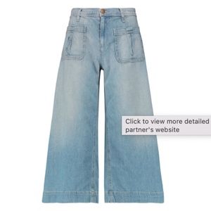 The Culotte Cropped Mid-Rise Wide-Leg Jeans